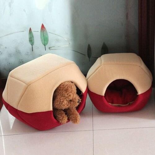 Winter Cat Dog Bed House Foldable Soft Warm Animal Puppy Cave Sleeping Mat Pad Nest Kennel Pet Supplies D1