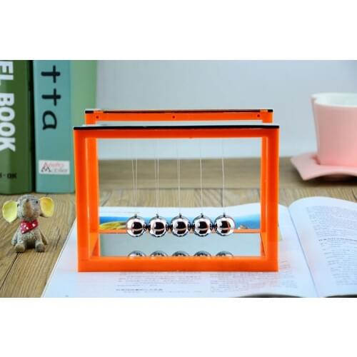 1PC Creative Oval Newton Billiards Bumping Hanging Pendulum Ball Home Decorations Office Living Room Birthday Present LZ 008