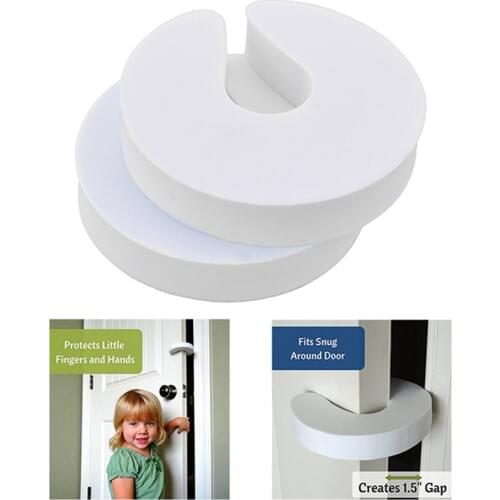 4pcs Foam Door Stopper EVA C Shaped Jammer Kids Finger Safety Guard Anti Slamming Doors Baby Hands Protector