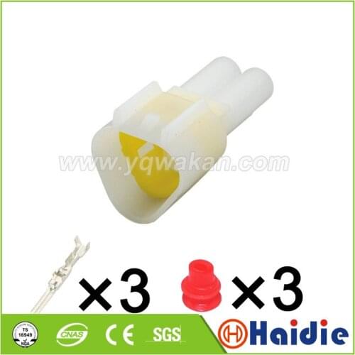 5sets 3pin auto plug electric wir harness waterproof cable connector FW-C-3M-W