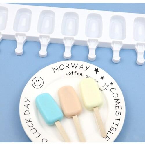 8-Oval Silicone Mold Ice Cream Mold Cake Mold Ice Cream Silicone Pastry Mold Baking Molds for Ice Cream Popsicle Mold Ice Mold