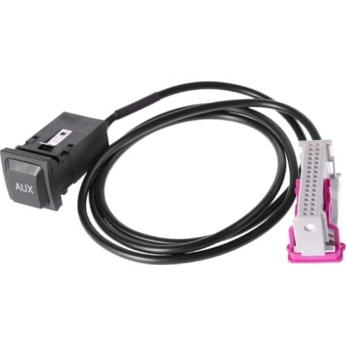 Car Aux-in RNS-E Navigation AUX Button Audio Adapter Kit 32Pin Plug for Audi