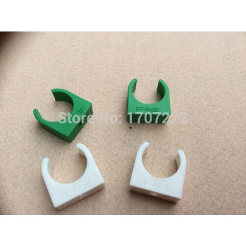 Free shipping 200pcs 32mm Plastic PPR Single U Clamp Holder Hot Cold Water Pipe Tube