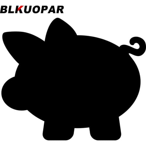 BLKUOPAR for Piggy Bank Silhouette Car Stickers Sunscreen Car Assessoires Decals Motorcycle Helmet Snowboard Decoration