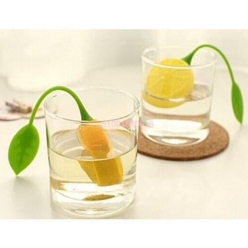 Fast Shipping Silicone Teabag Tea Strainer Infuser Teapot Teacup Filter Bag Lemon Style,100pcs/lot