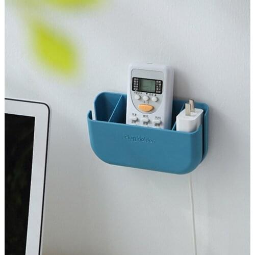 68UE Three-compartment Remote Control Storage Box Wall Mounted Organizer Storage Case