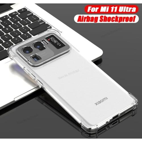 Case For Xiaomi Mi 11 Ultra Airbag Shockproof Clear Phone Case For Mi 11 Pro Lite Transparent Silicone Camera Protective Cover