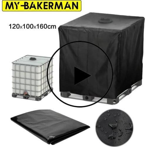 Black Rain Water cover for 1000 L IBC Container,water storage bucket Waterproof cover