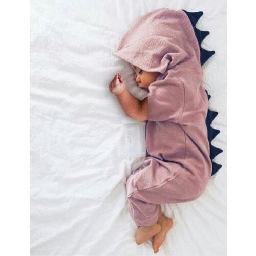 0-18M Newborn Baby Boys Girls dinosaur Party Clothes Cute Romper Hooded Jumpsuit Outfits costume for kids Children clothing
