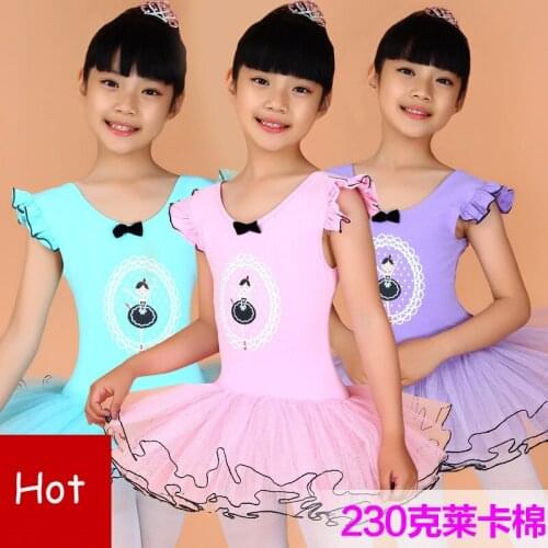 Girls Gymnastic Leotard Ballet Tutu Dance Dress S-XL Ballet Dress For Children Age 3-16 Kids Dance Leotard Girls Wedding Dress