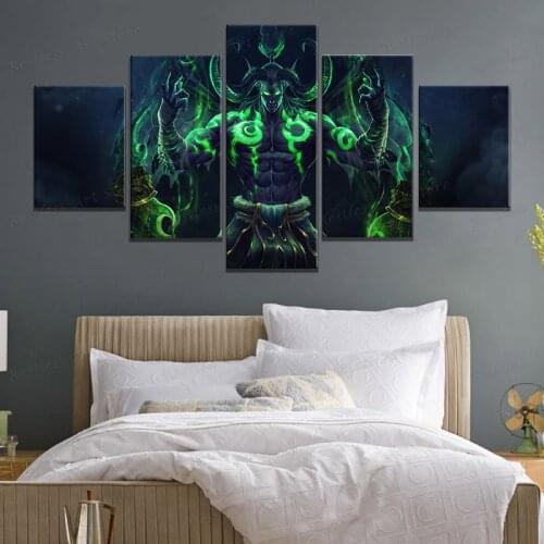 Illidan Stormrage World of Warcraft Game Poster Drawing Art HD Canvas Paintings Wall Art for Home Decor-Unframed