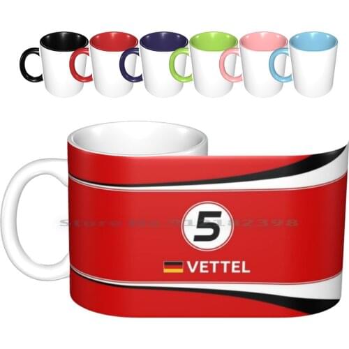 2016-#5 Vettel Ceramic Mugs Coffee Cups Milk Tea Mug Racing 2016 Motorsport 2016 5 Vettel Vettel Germany Racing Driver Cars