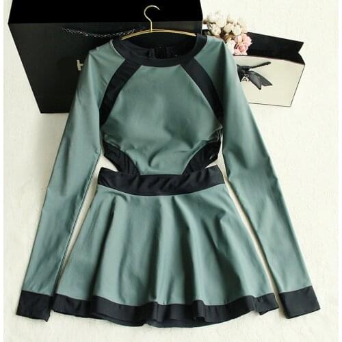 STAERK Swimsuit womens one piece 2021 new fashion sports style long sleeve swimming skirt Summer Beach Swimwear Women Brand