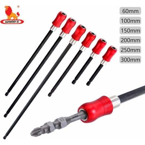 Magnetic Bit Extension 60-300mm Quick Release Bit Holder 1/4" Hex Shank Screwdriver Bit Holder Hand Tool