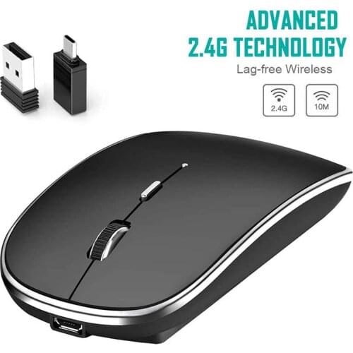 Wireless Mouse Silent Optical Mice with USB Receiver + USB Type C Adapter Multi-functional Gaming Supplies Products