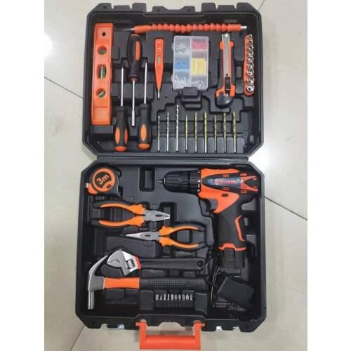 A set of household tools (jys010-4). электрошуруповерт (battery)
