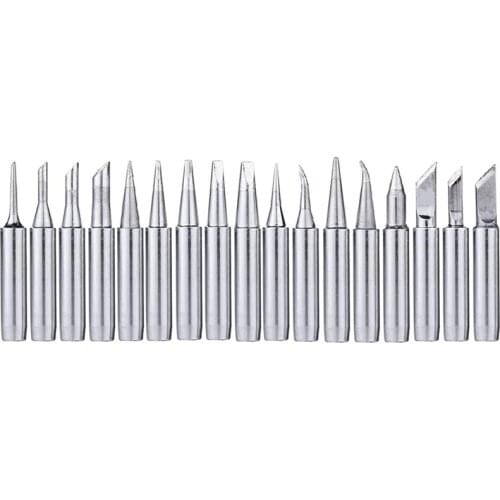 17Pcs Soldering Tips Kit 900M Lead-Free Solder Iron Tip Welding Replacement Accessories for Hakko Yihua Solder Station