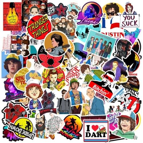 100 Non-Repeating America TV Series Stranger Things Stickers Car Luggage Computer Skateboard Notebook Phone Case Stickers Sticky