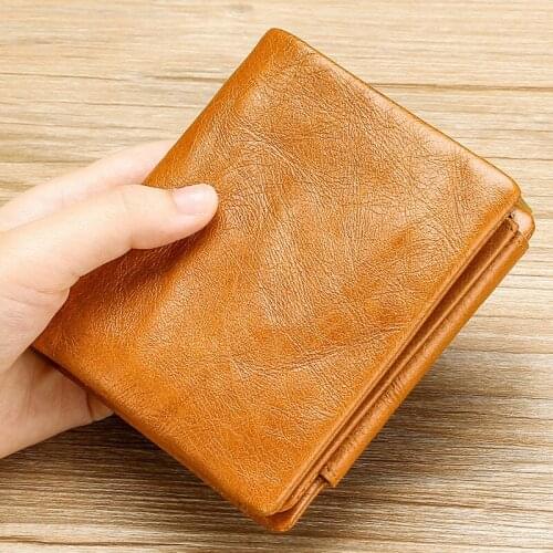 2021 new multifunctional retro mens wallet large leather capacity coin purse cowhide wallet