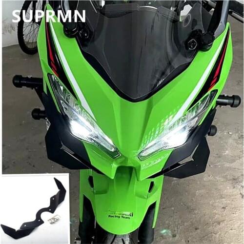 Suitable for Kawasaki NINJA400 inlet wing ninja 400 beak 250 fixed wind wing shark fin modified down pressure spoiler