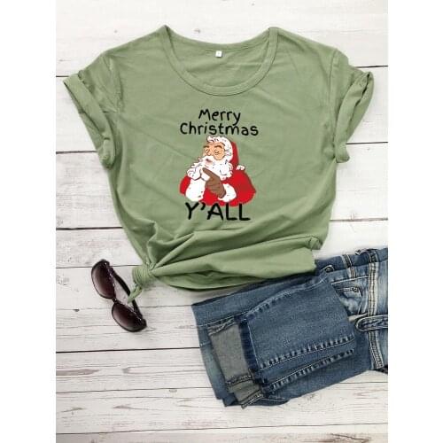 Holiday Gift Hipster Young Street Style Tee Merry Christmas Funny Cute Graphic Women Fashion Grunge Tumblr Casual T Shirt