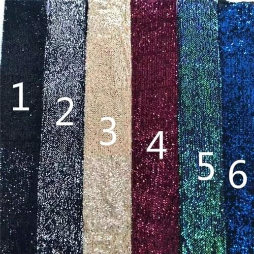 Mesh Bottom Color Sequin Embroidered Fabric Womens and Childrens Clothing Skirt Wedding Dress Embroidery Fabrics