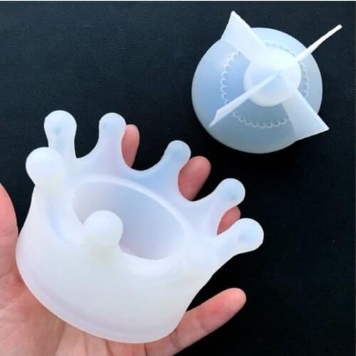 Princess Crown Storage Box Silicone Mold Kawaii Trinket Box Making Jewelry Box DIY UV Resin and Epoxy Resin Craft Supplies