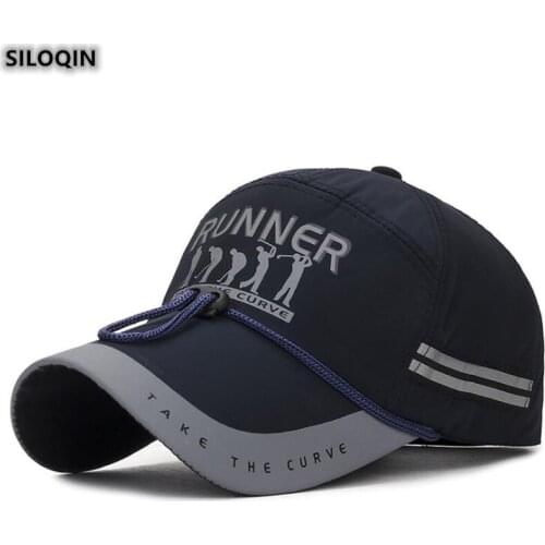 SILOQIN Spring New Fashion Brands Baseball Caps For Mens Womens Adjustable Size Windbreak Golf Cap Snapback Cap Summer Unisex