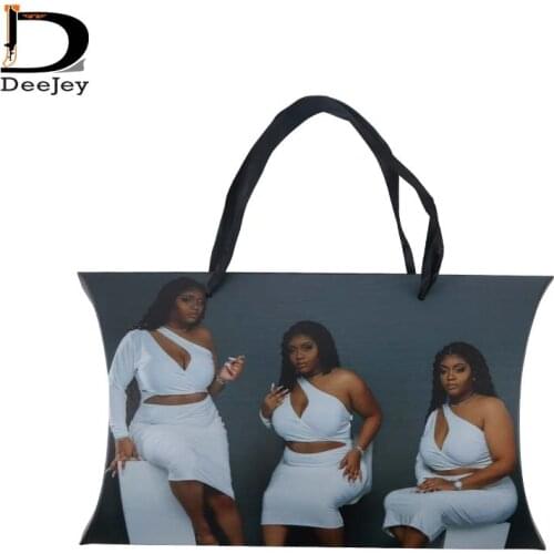 Customized logo brand name printing underwear bra packaging shopping pillow box with ribbon handles,lingerie paper box bags