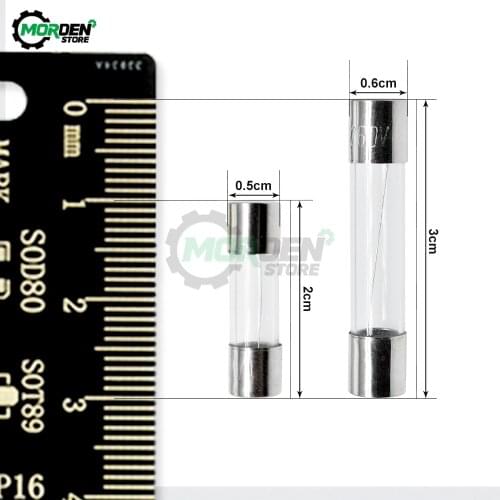 50Pcs/lot 6*30mm Glass Fuse Tube Fuse 6x30mm 5x20mm 250V 1A 2A 3A 4A 5A 7A 8A 10A Fast Fusing High Quality Insurance Tube