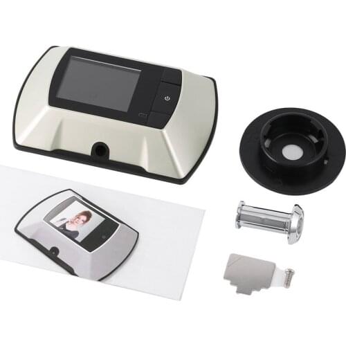 High Resolution 2.4 inch LCD Visual Monitor Door Peephole Peep Hole Viewer Indoor Monitor Outdoor Video Camera DIY