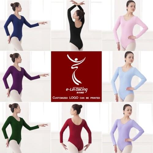 Ballet dance suit gymnastics suit body dress adult womens art test one-piece suit long sleeve air yoga suit