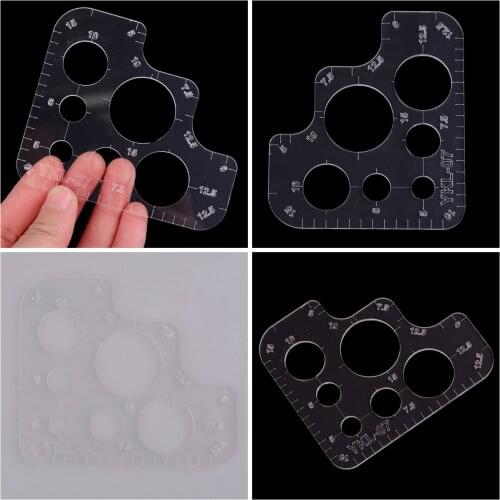 1PCS Handmade Full Size Acrylic Template DIY Leather Tools R Rules Rounded Corners