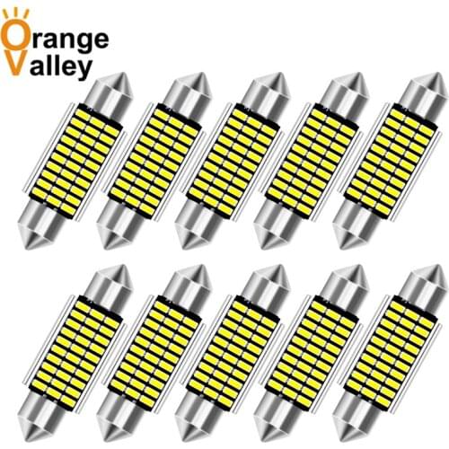 10Pcs Festoon c5w LED 18 27 30 33 led bulb 3014 SMD reading lamp car Interior Light 31 36 39 41 mm DC 12V