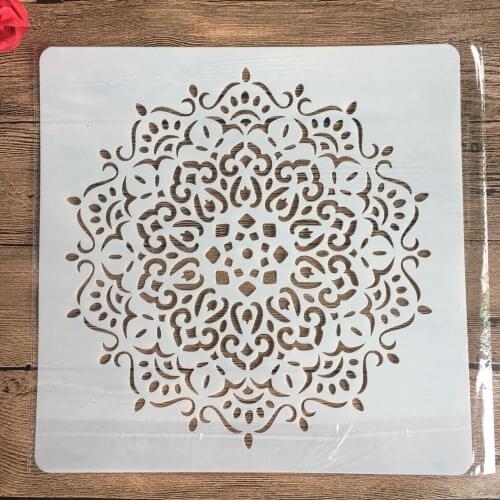 30 * 30 cm diy craft mandala mould for woodcut painting, scrapbook wall art stamping decoration album embossed paper card