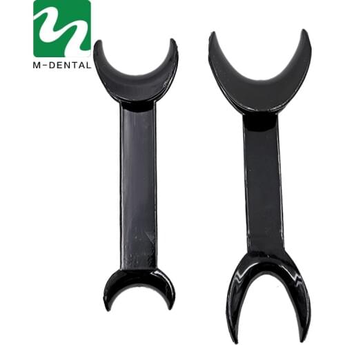 4 PCS(2pcs Large+2pcs Small)Dental Double-headed T-Shape Intraoral Cheek Lip Retractor Opener Black