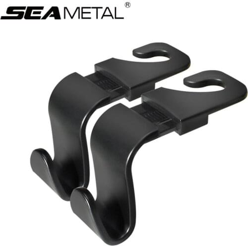 4pcs Car Hanging Hook Auto Seat Back Multipurpose Headrest Hook Interior Seat Back Hanger for Storage Bag Support Accessories