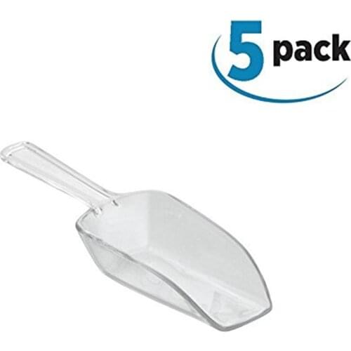 5pcs Mini Transparent Thickened Plastic Ice Scoop for Candy Dessert Buffet Ice Cream Protein Powder Kitchen Tools Accessories