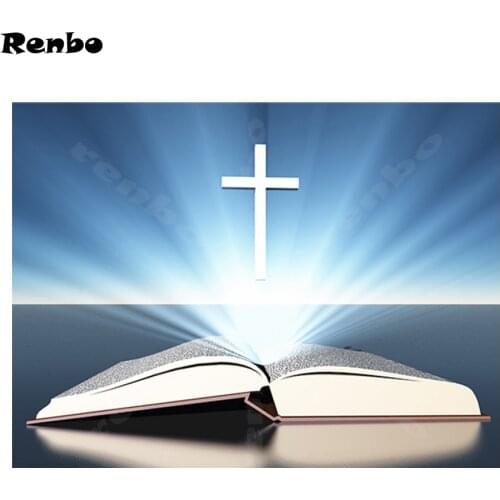 5D DIY Diamond mosaic sale diamond embroidery Christian Cross Jesus Bible Cross Stitch crystals Home decoration Gift A86