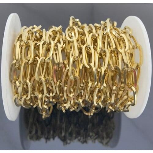 1Meter Stainless Steel Square Long Gold Chains for DIY Jewelry Making Accessories Handmade Bracelet Chain Necklace Supplies