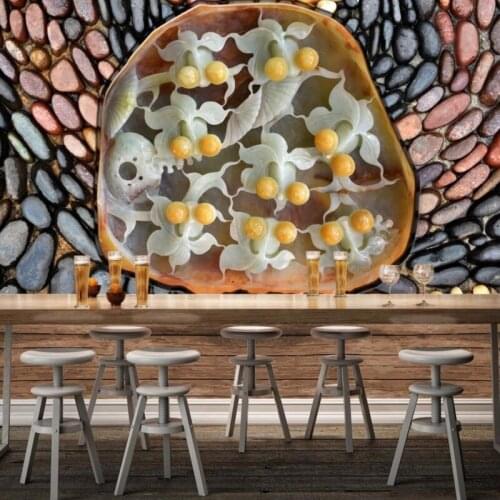 Dropship Colomac Stone Wallpaper Jin Yu Man Tang Chinese Style Decoration Painting Waterproof Wallpaper Wall Mural Papel Parede