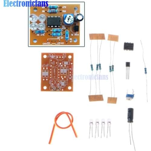 LM358 Breathing Light Parts Electronic DIY Fun Making KIT Blue Flashing Lamp Electronic Production Suite
