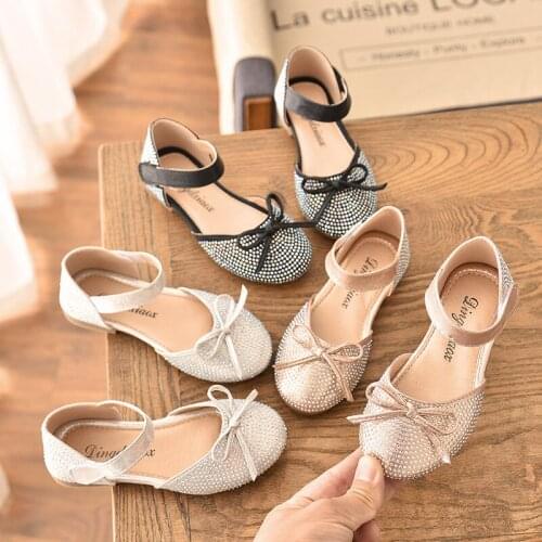Childrens Shoes Korean Version Lovely Diamond Princess Shoes Velcro Little Girl Sandals Women Shoes Jelly Sandals