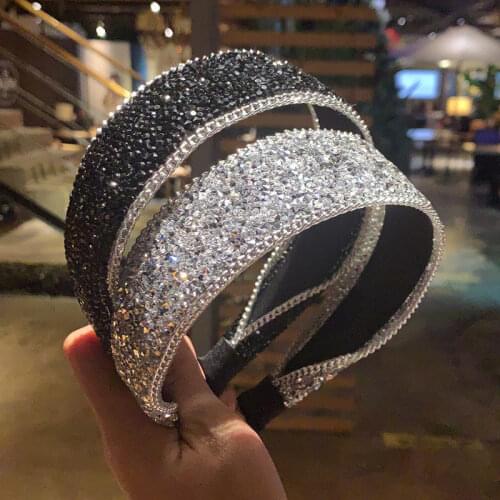 Flash Diamond Headband Women Super Flash Rhinestone Headband Hairpin Sweet Lady Wind Pressure Hair