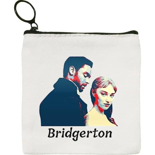 Bridgerton Daphne And Simon Graphic Canvas Coin Purse Coin Purse Collection Canvas Bag Small Wallet Zipper Key Bag Hand Gift