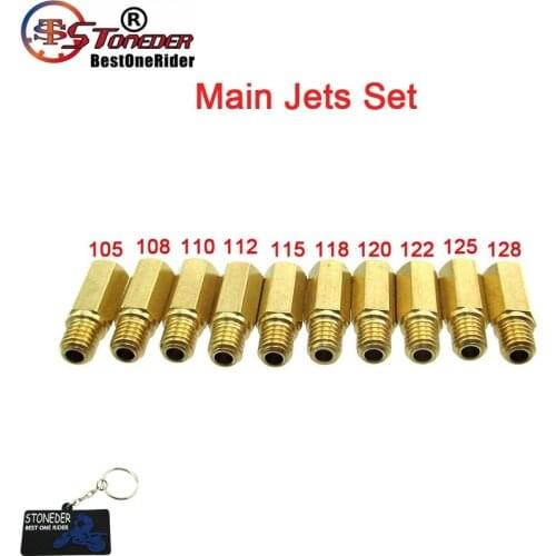 STONEDER Main Jet Set 105/108/110/112/115/118/120/122/125/128 For Keihin 99101-357 PWK PE OKO KOSO Carb