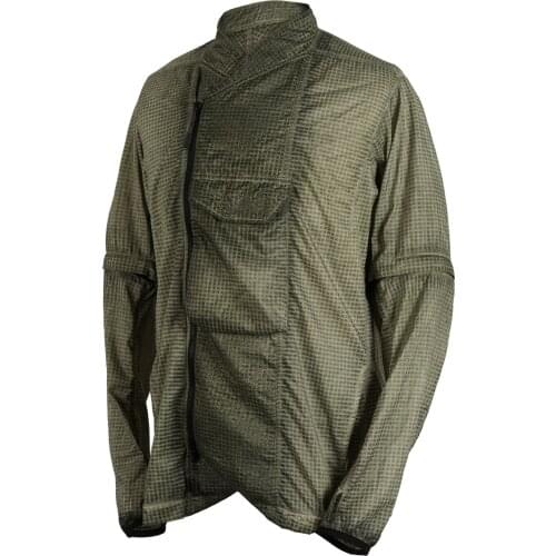 Nosucism Cold dye Jacket detachable sleeves front pocket techwear darkwear japanese streetwear style futuristic