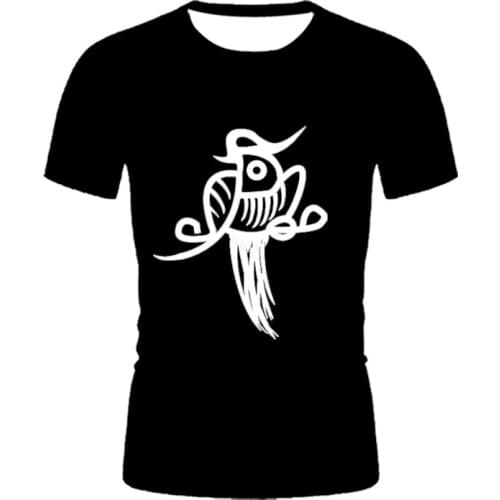 Fashion Men And Women Black Print Mah-Jongg T-Shirt 3D-Printed Fun Sports T-Shirt Top Men And Women Plus T-Shirts