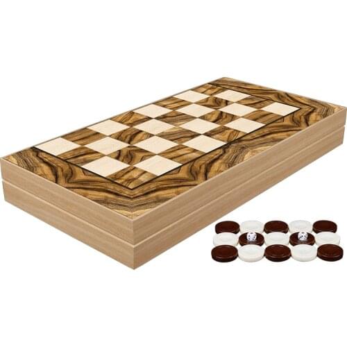 Classic Olive Burl Backgammon First Quality MDF Family Board Games Gift For Birthday New Year Black Friday Female Male Friend