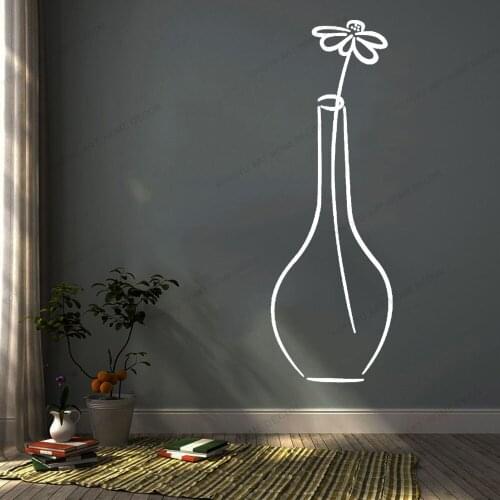 Flower Line Draw Art Wall Sticker For Home Decor Living Room Fashion Wall Decals Valentines Removable Murals Wallpoof CX1513